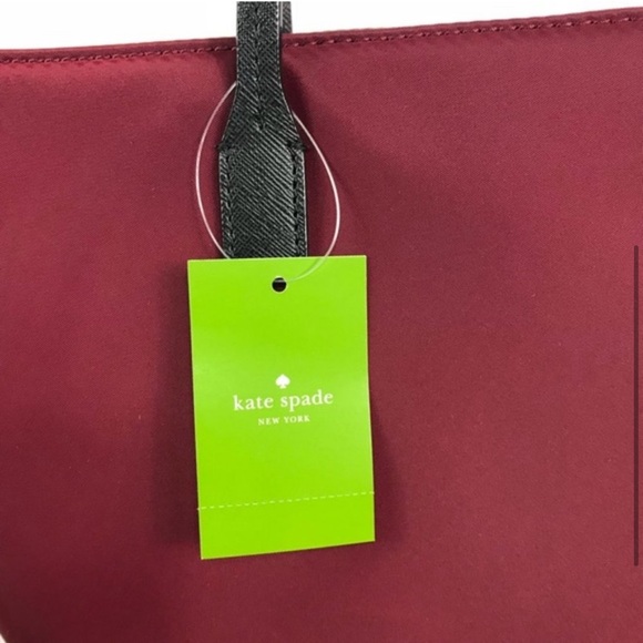 Kate Spade Maroon Merlot Nylon Carry All Tote Bag Brand New - Picture 3 of 8